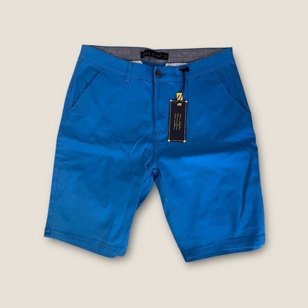 True Rock Alex Flat Front Bermuda Shorts Turquoise 32